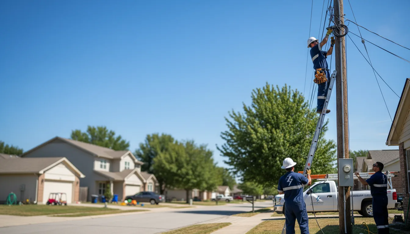 Residential electrician providing installation services in Pearland, TX